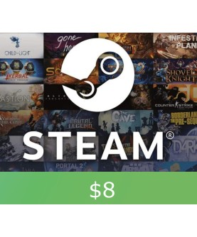 Steam Wallet Card $8 Region: ARGENTINA Activation Code Steam Key 